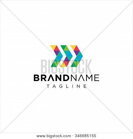 Abstract Colorful Arrow Logo Icon Design Vector Stock