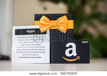 Washington, D.c. / Usa - July 10, 2019: A $50 Amazon Gift Card Allows The Recipient To Purchase Item