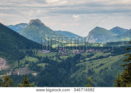 Landscape Around Bad Hindelang In Bavaria, Germany