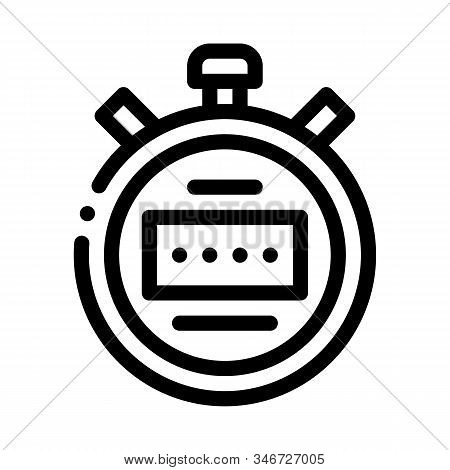 Stopwatch Icon Vector. Outline Stopwatch Sign. Isolated Contour Symbol Illustration