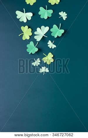 Happy St.patricks Day Shamrock Text Greeting Card