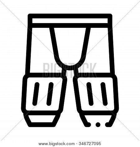 Safety Pants Icon Vector. Outline Safety Pants Sign. Isolated Contour Symbol Illustration