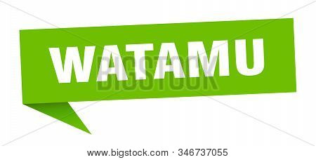 Watamu Sticker. Green Watamu Signpost Pointer Sign