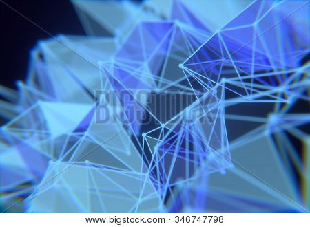 Abstract Point Plexus Background. Connection Dots Structure. Polygonal Abstract Background. Plexus C