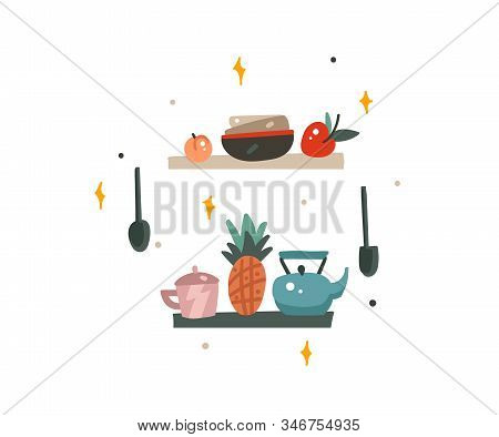 Hand Drawn Vector Abstract Stock Cartoon Modern Flat Graphic Pictures Collection Set Illustrations A