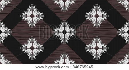 Ethnic Wave Pattern. Seamless  Ehnic Carpet African Pattern.  Aztec Style. Geometric Abstract Patter