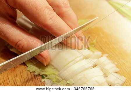 Danger Of Being Cut Heavily When Slicing A Salad