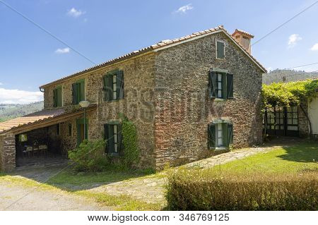 Large Stone House On Farm On The Mountain