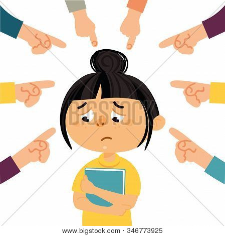 Social And Cyber Bullying In School Concept.