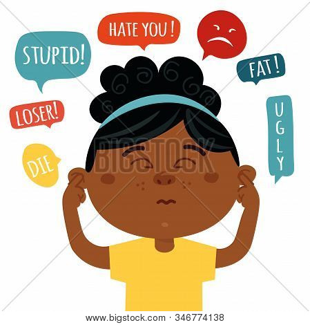 Social And Cyber Bullying In School Concept.