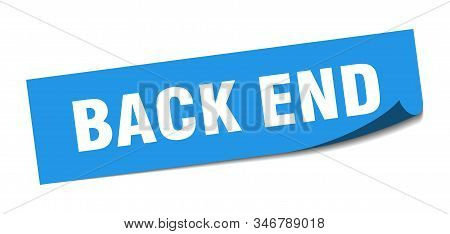 Back End Sticker. Back End Square Sign. Back End. Peeler