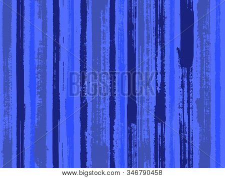 Watercolor Strips Seamless Vector Background. Sloopy Gouache Vertical Lines Vector Pattern. Distress