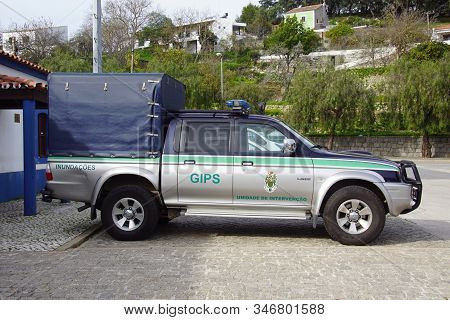 Albufeira, Portugal - December 26, 2019: Portuguese Emergency Intervention Car.
