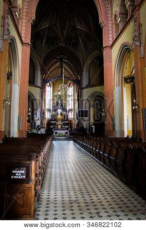 Tarnow, Subcarpathian Voivodeship, Poland - May 01, 2014: Interiors Of Holy Family Church