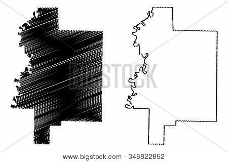 Woodruff County, Arkansas (u.s. County, United States Of America,usa, U.s., Us) Map Vector Illustrat