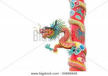 Kinesisk stil Dragon staty