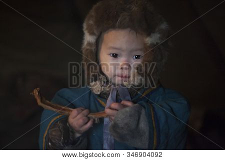 Children In The Plague, A Resident Of The Tundra, Indigenous Residents Of The Far North, Tundra,  Li