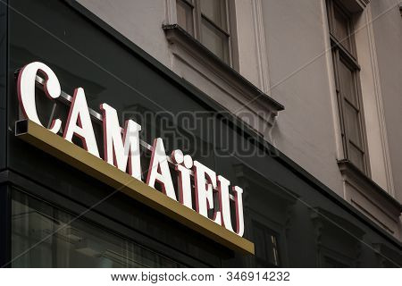 Brno, Czechia - November 4, 2019:  Camaieu Logo In Front Of Their Shop For Brno. Camaieu Is A French