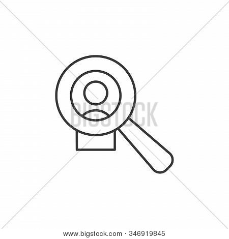 Search User Line Icon Vector. Stock Vector Illustration Isolated On White Background.