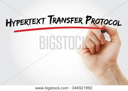 Hypertext Transfer Protocol Text With Marker, Concept Background