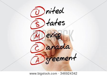 Usmca - United States Mexico Canada Agreement Acronym, Concept Background