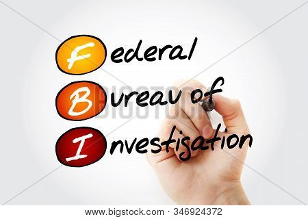 Fbi - Federal Bureau Of Investigation Acronym, Concept Background