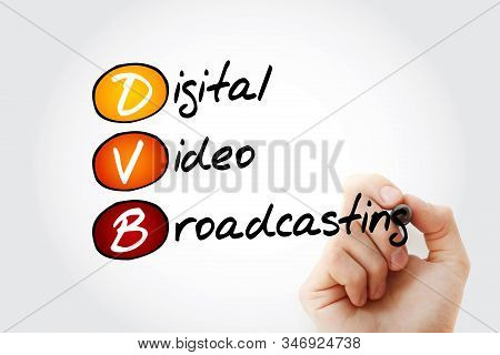 Dvb - Digital Video Broadcasting Acronym, Technology Concept Background