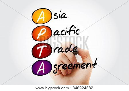 Apta - Asia Pacific Trade Agreement Acronym, Business Concept Background