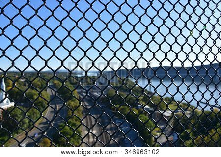 View Of The Hudson River From Walkway Over The Hudson, In Poughkeepsie, New York