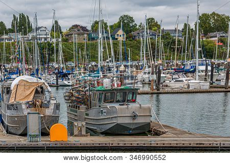 Bellingham, Washington - July 7, 2019: The Port Of Bellingham Operates Two Large Marinas, With Slips