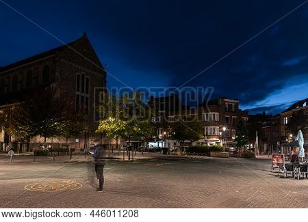 Berchem-sainte- Agathe - Brussels Capital Region- Belgium - 10 10 2021: View Over The Local Church S