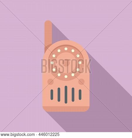 Infant Baby Monitor Icon Flat Vector. Newborn Nanny. Babyphone Care