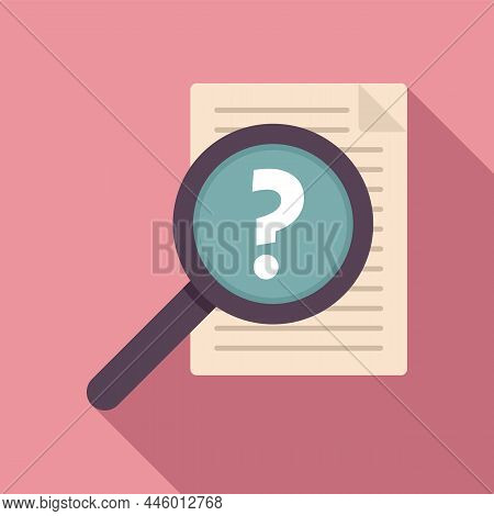 Request Document Icon Flat Vector. Online Form. Screen Service