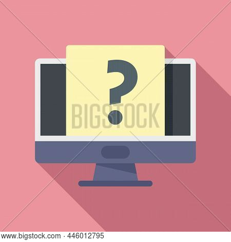 Computer Request Icon Flat Vector. Online Form. Information Service