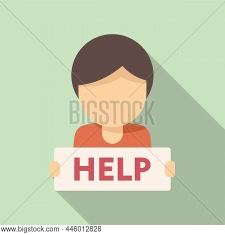 Help Request Icon Flat Vector. Information Service. Internet Appeal