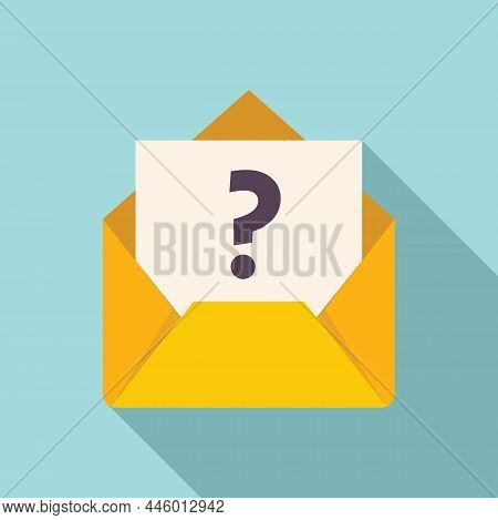 Mail Request Icon Flat Vector. Online Form. File Service