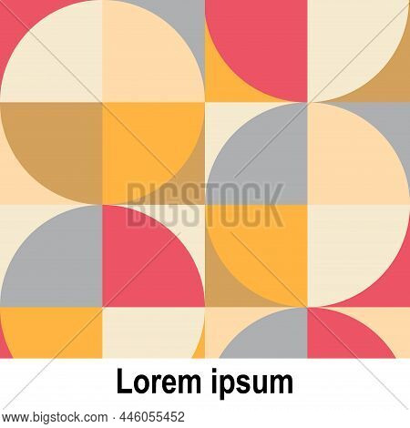 Abstract Vector Geometric Design. Minimal Brochure Template For Headline Bauhaus Baskground Vector I