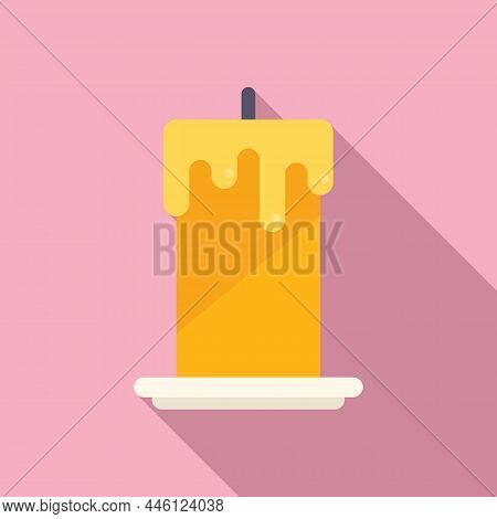 Wax Candle Icon Flat Vector. Seal Letter. Label Mail
