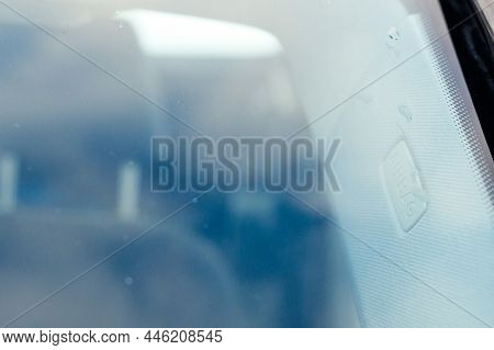Airbag In Car Interior Near Seat Belt Close-up