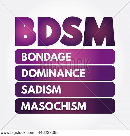 Bdsm - Bondage, Dominance, Sadism, Masochism Acronym, Concept Background