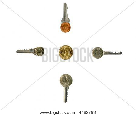재정적인 성공과 안정성에 현금 Latchkeys