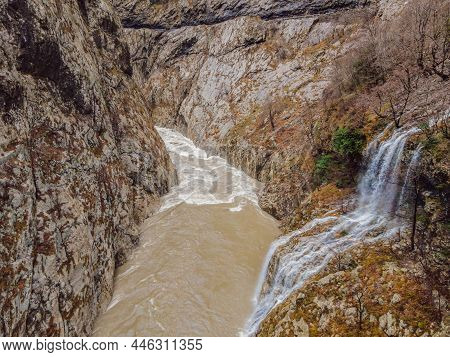 Beautiful Canyon Of Moraca River In Winter, Montenegro Or Crna Gora, Balkan, Europe