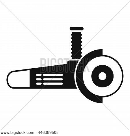 Polish Grinding Machine Icon Simple Vector. Grinder Tool. Angle Cutter