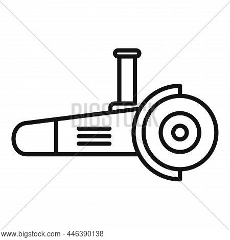 Polish Grinding Machine Icon Outline Vector. Grinder Tool. Angle Cutter