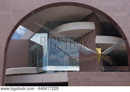 COSTA MESA, CALIFORNIA - 8 MAY 2021: The Segerstrom Center for the Arts is a performing arts complex that opened in 1986.