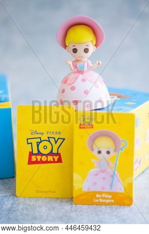 Bangkok, Thailand - January 19, 2022 : Cute Toy In A Blind Box, Miniso. Bo Peep Is A Supporting Char