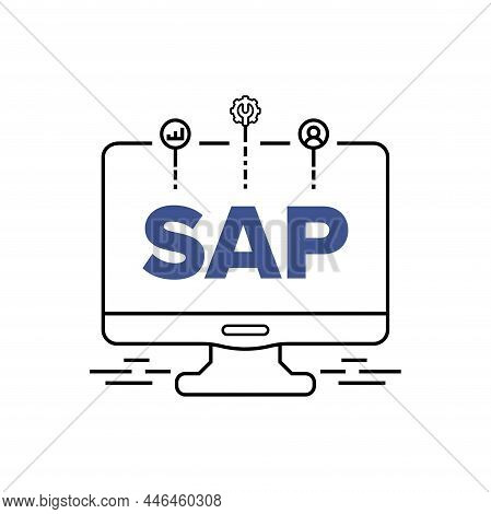Sap Enterprise Resource Planning (erp) Construction Concept Module Vector Icons