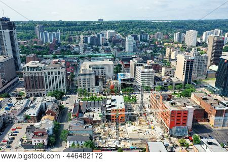 Hamilton, Ontario/canada- July 5: An Aerial View Of Hamilton, Ontario, Canada Downtown, Editorial On