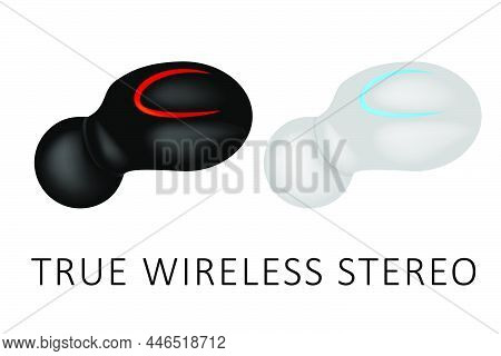Set 2 Vector, Tws Or True Wireless Stereo.
