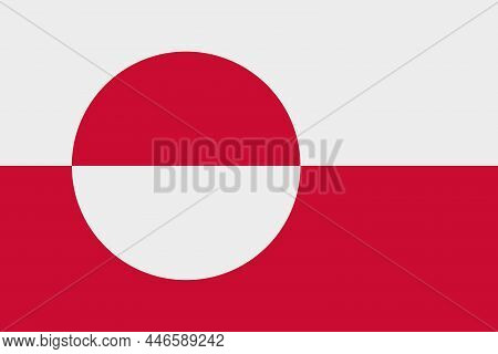 Greenlandic Flag Vector Icon. Flag Of Greenland